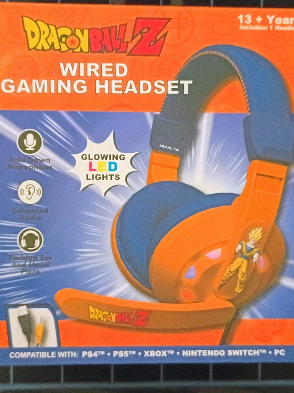 Wired Gaming Headset - Orange & Blue